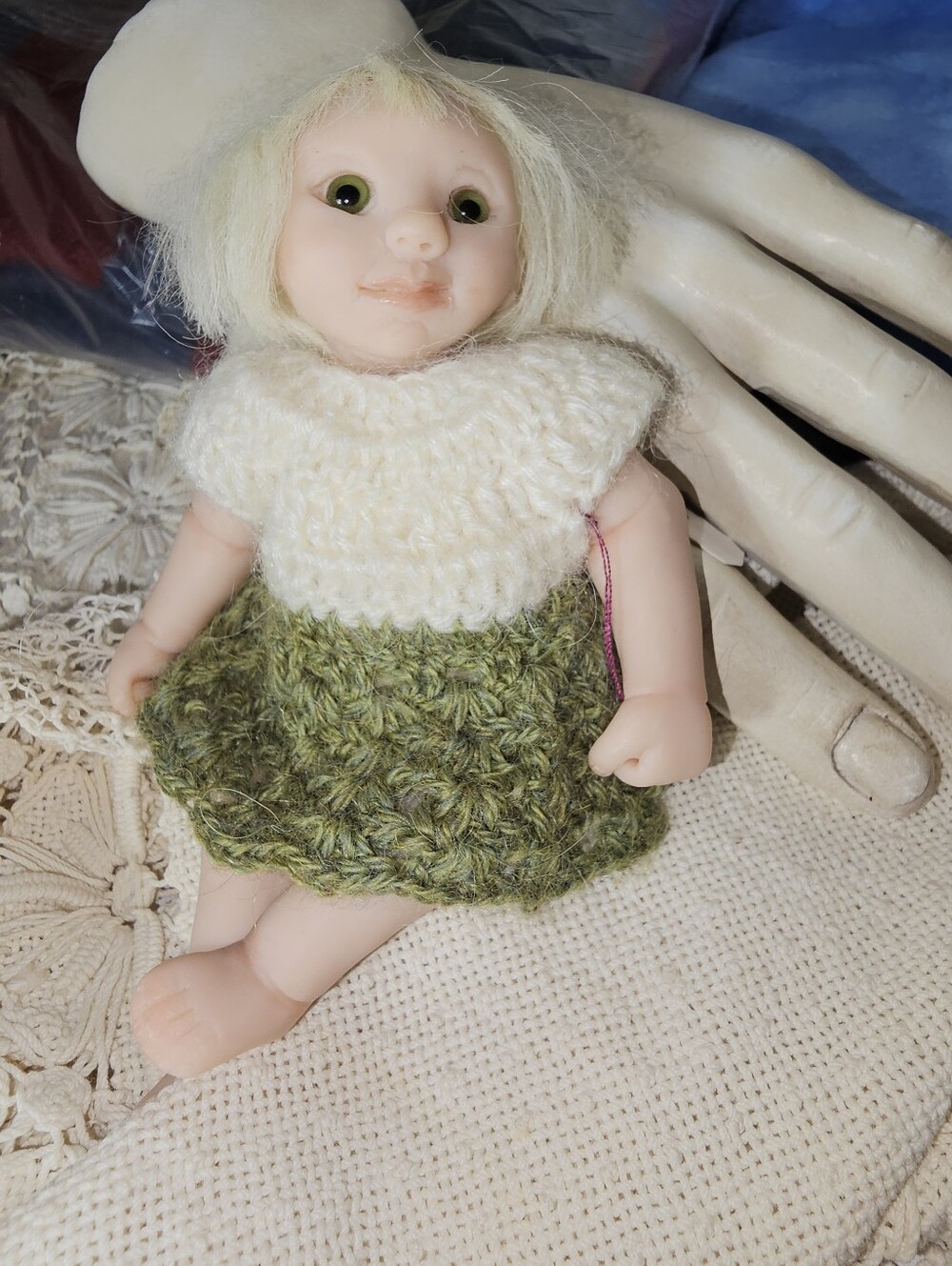 Handmade 🤏Clay Baby Fairy Pixie Fae Doll Keepsake Bag Charm! No Feeding✨️